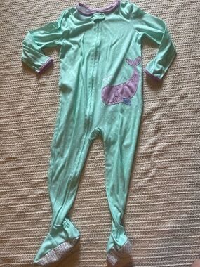 Carter's Mint Green Toddler Top with Lavender Trim